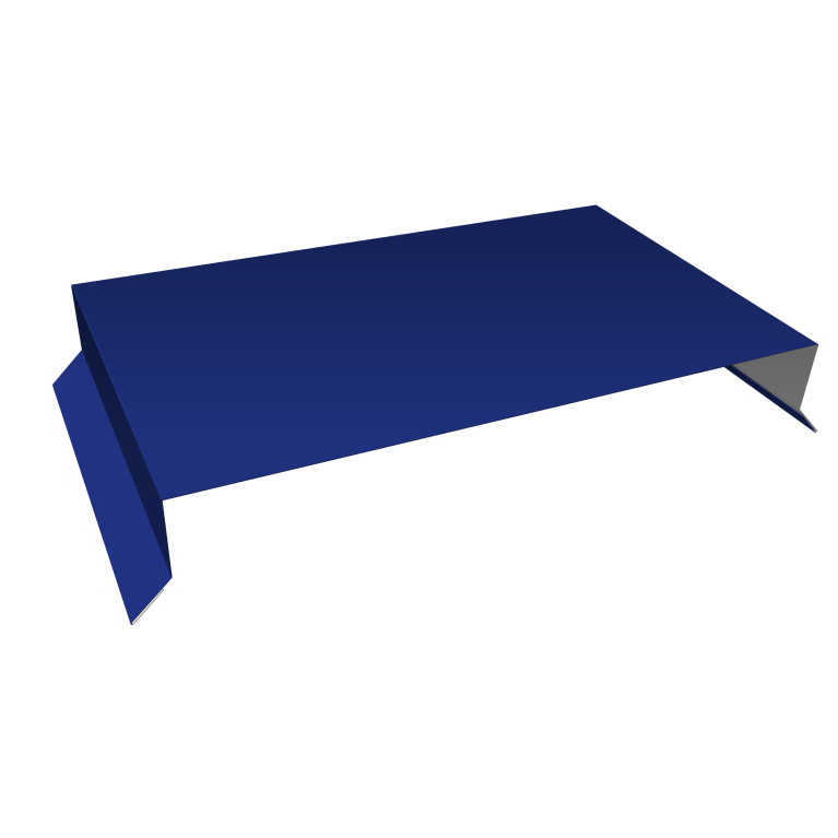 Парапетная крышка прямая 390мм 0,45 PE с пленкой RAL 5002 ультрамариново-синий (3м)