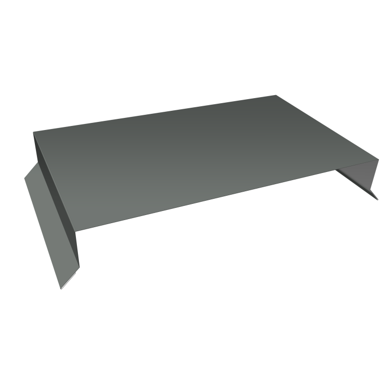 Парапетная крышка прямая 390мм 0,45 PE с пленкой RAL 7005 мышино-серый (2,5м)