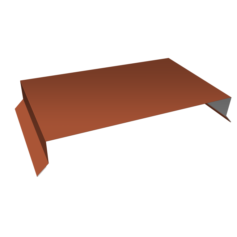 Парапетная крышка прямая 390мм 0,5 Satin Matt RAL 8004 терракота (2,5м)