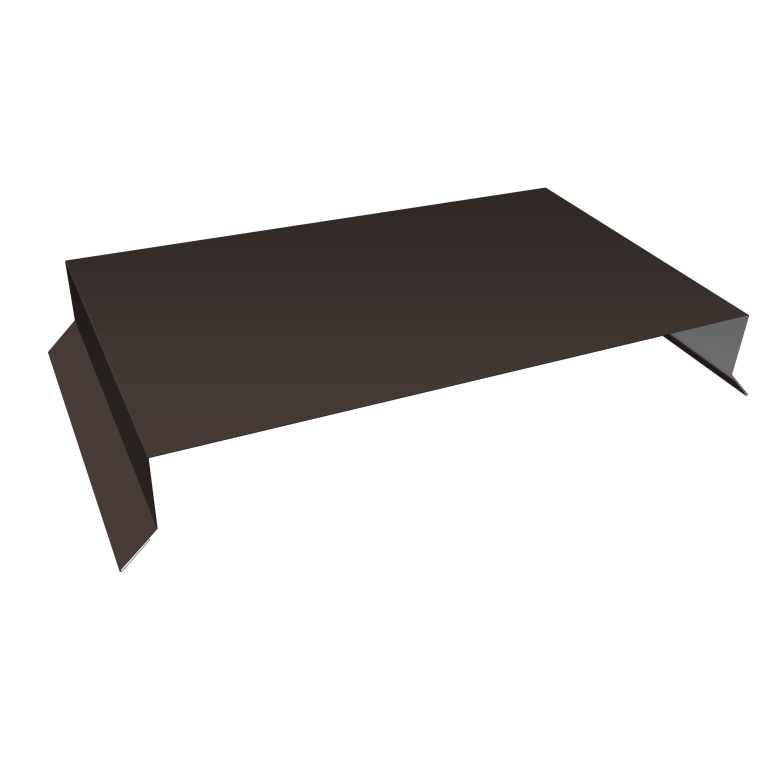 Парапетная крышка прямая 390мм 0,5 Satin Matt RR 32 темно-коричневый (2м)