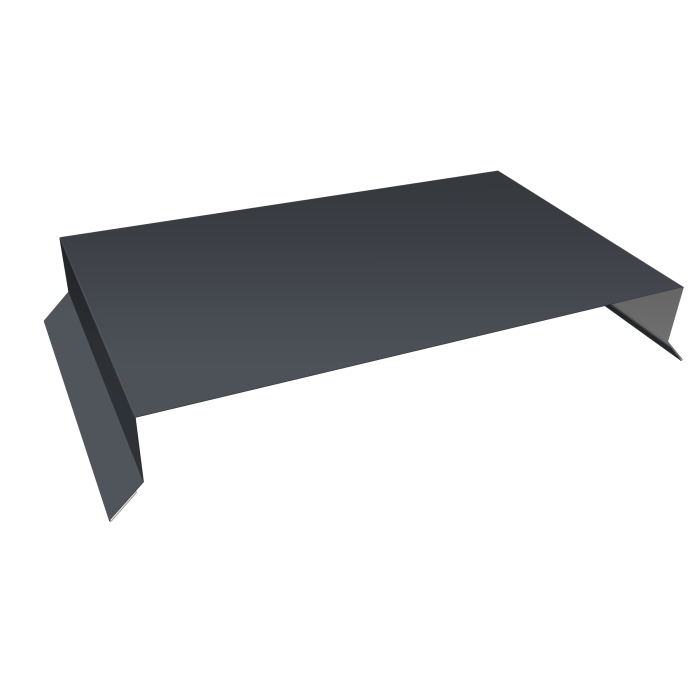 Парапетная крышка прямая 390мм 0,5 Satin Matt TX RAL 7024 мокрый асфальт (2м)