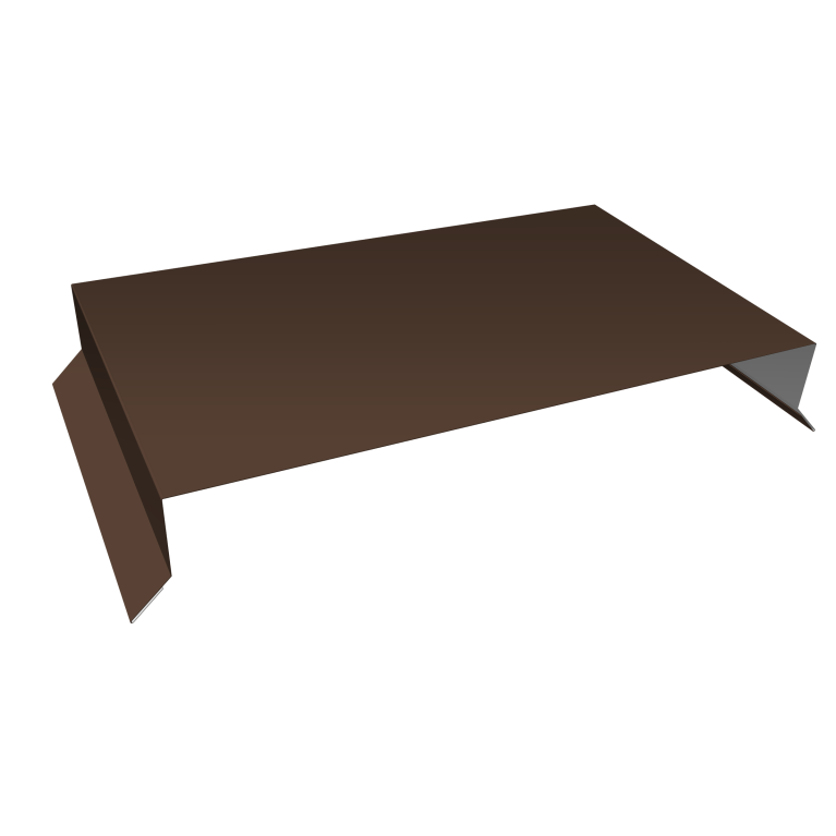 Парапетная крышка прямая 390мм 0,5 Satin Matt TX RAL 8017 шоколад (2,5м)