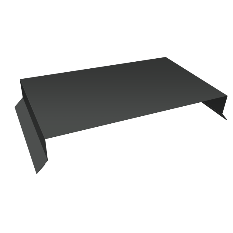 Парапетная крышка прямая 390мм 0,5 Velur X RAL 7016 антрацитово-серый (2,5м)