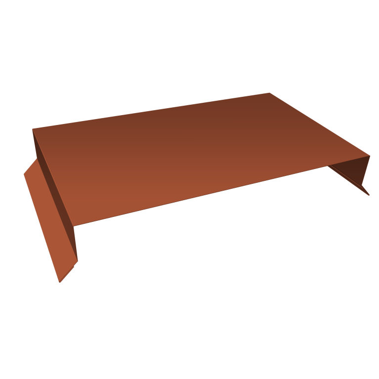 Парапетная крышка прямая 390мм 0,5 Velur X RAL 8004 терракота (2,5м)