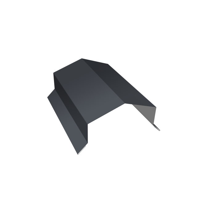 Парапетная крышка угольная 100мм 0,45 Drap TR RAL 7024 мокрый асфальт (2м)