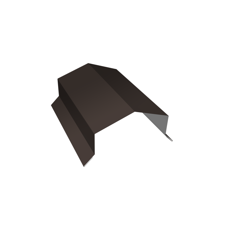 Парапетная крышка угольная 100мм 0,45 Drap TX RR 32 темно-коричневый (2,5м)