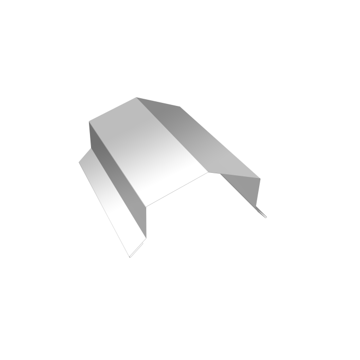 Парапетная крышка угольная 100мм 0,45 PE-Double с пленкой RAL 9003 сигнальный белый (2м)