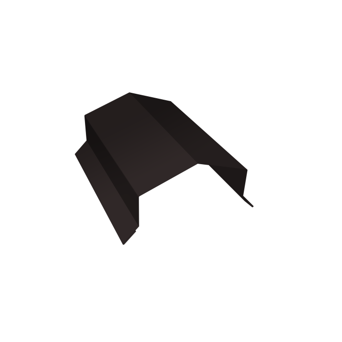 Парапетная крышка угольная 100мм 0,45 PE-Double с пленкой RAL 9005 черный (2м)