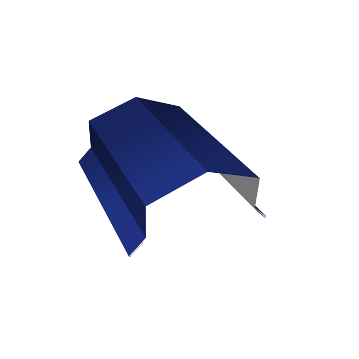 Парапетная крышка угольная 100мм 0,45 PE с пленкой RAL 5002 ультрамариново-синий (2м)