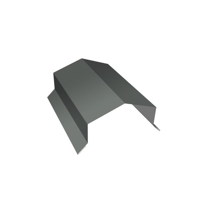 Парапетная крышка угольная 100мм 0,45 PE с пленкой RAL 7005 мышино-серый (2м)