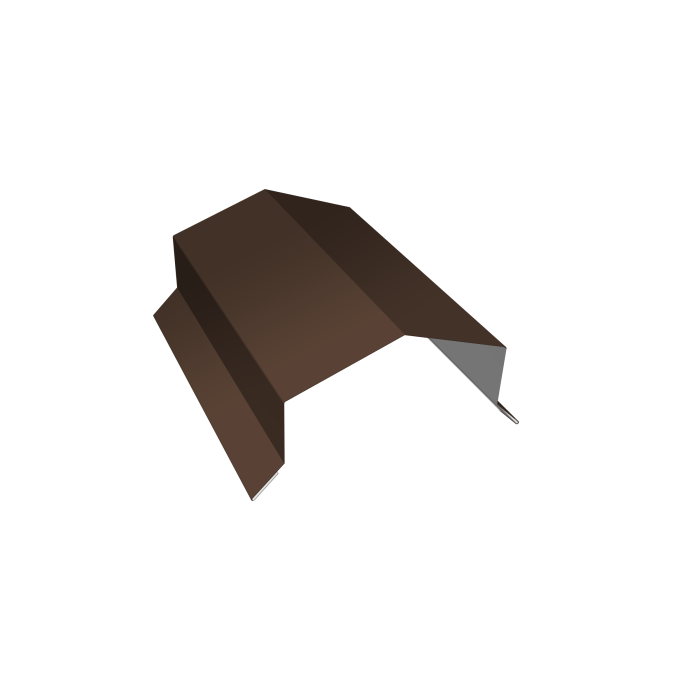 Парапетная крышка угольная 100мм 0,45 PE с пленкой RAL 8017 шоколад (3м)