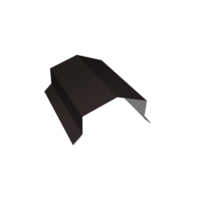 Парапетная крышка угольная 100мм 0,45 PE с пленкой RAL 9005 черный (2м)