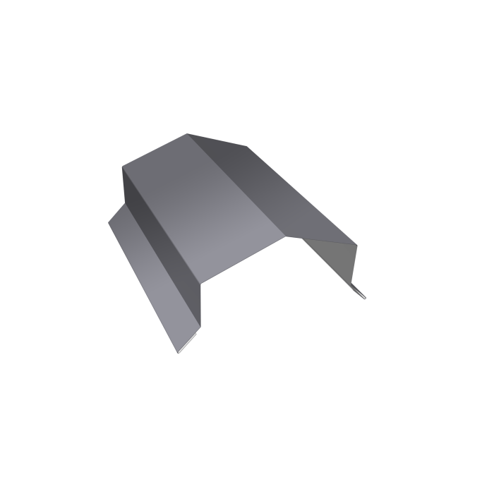 Парапетная крышка угольная 100мм 0,5 Satin с пленкой RAL 7004 сигнальный серый (2м)