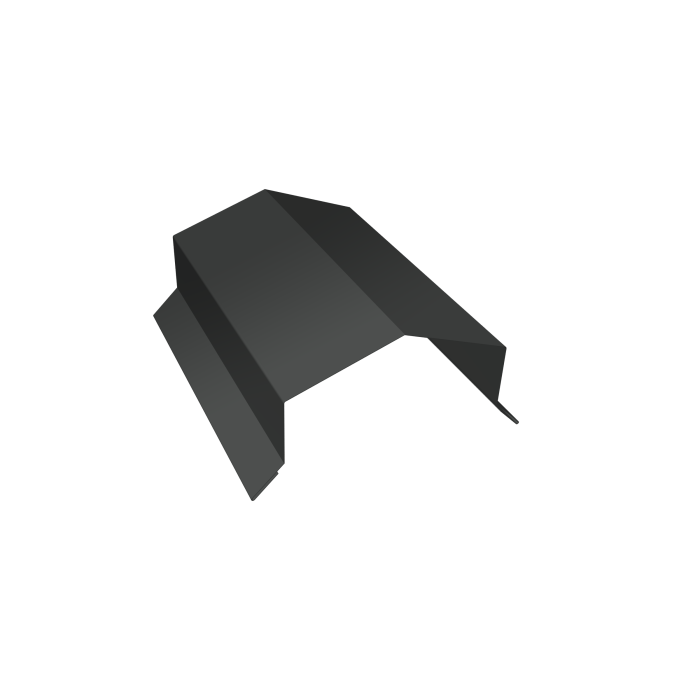 Парапетная крышка угольная 100мм 0,5 Velur X RAL 7016 антрацитово-серый (3м)