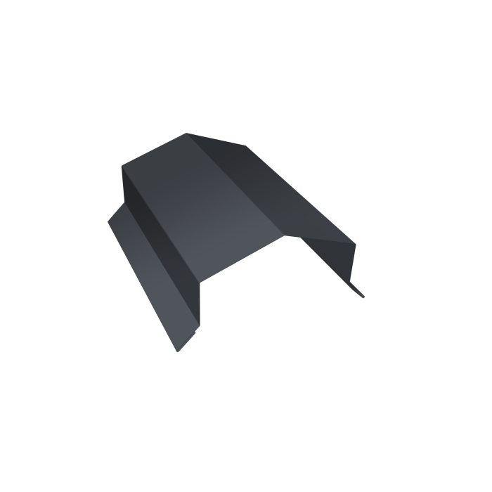 Парапетная крышка угольная 100мм 0,5 Velur X RAL 7024 мокрый асфальт (2,5м)