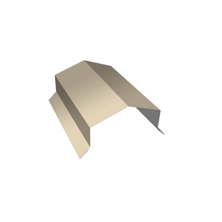 Парапетная крышка угольная 125мм 0,45 Drap TX RAL 1015 светлая слоновая кость (2,5м)