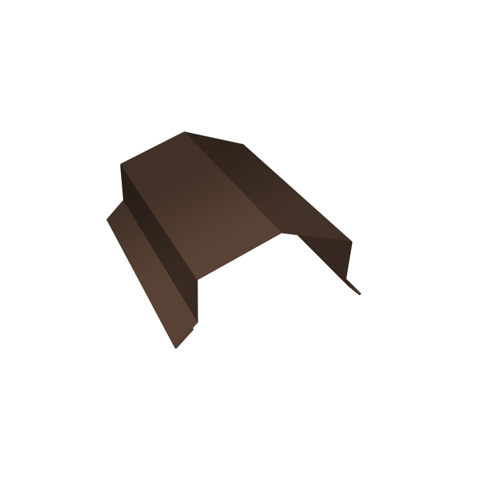 Парапетная крышка угольная 125мм 0,45 PE-Double с пленкой RAL 8017 шоколад (2м)