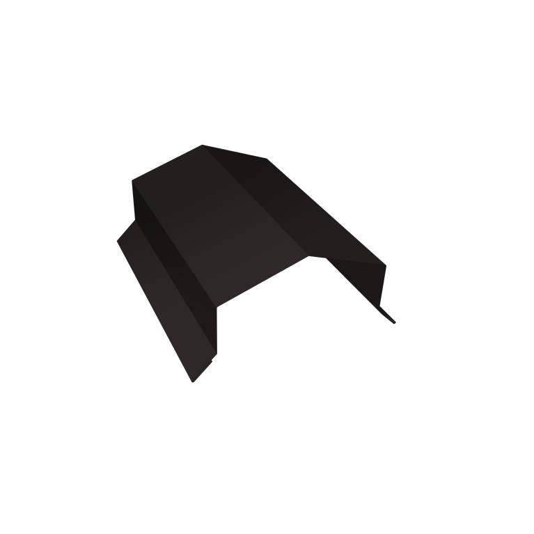 Парапетная крышка угольная 125мм 0,45 PE-Double с пленкой RAL 9005 черный (2м)