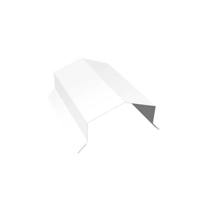 Парапетная крышка угольная 125мм 0,5 PE с пленкой RAL 9003 сигнальный белый (2м)