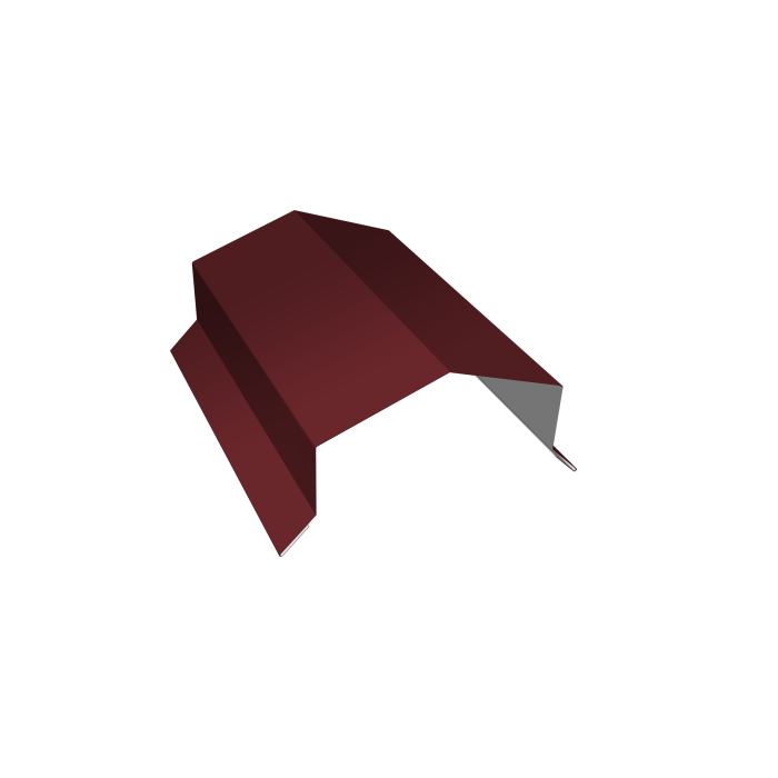 Парапетная крышка угольная 125мм 0,5 Satin Matt RAL 3005 красное вино (2,5м)