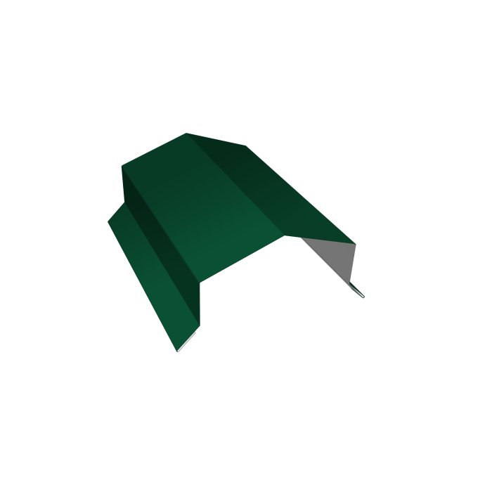 Парапетная крышка угольная 125мм 0,5 Satin с пленкой RAL 6005 зеленый мох (2,5м)