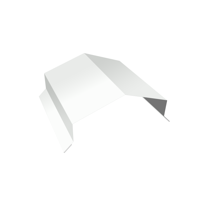 Парапетная крышка угольная 150мм 0,4 PE с пленкой RAL 9003 сигнальный белый (2м)