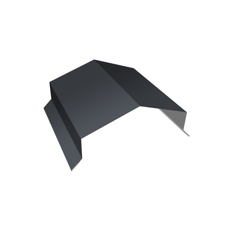 Парапетная крышка угольная 150мм 0,45 Drap RAL 7024 мокрый асфальт (2,5м)