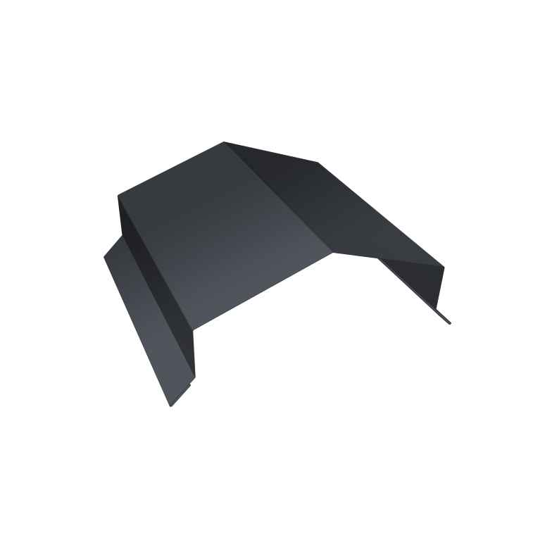 Парапетная крышка угольная 150мм 0,45 Drap TwinColor RAL 7024 мокрый асфальт (2,5м)