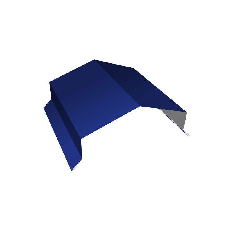 Парапетная крышка угольная 150мм 0,45 PE с пленкой RAL 5002 ультрамариново-синий (2м)