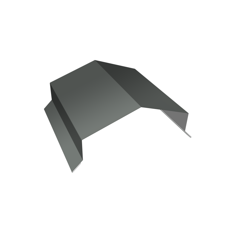 Парапетная крышка угольная 150мм 0,45 PE с пленкой RAL 7005 мышино-серый (2м)