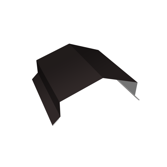 Парапетная крышка угольная 150мм 0,45 PE с пленкой RAL 9005 черный (2,5м)