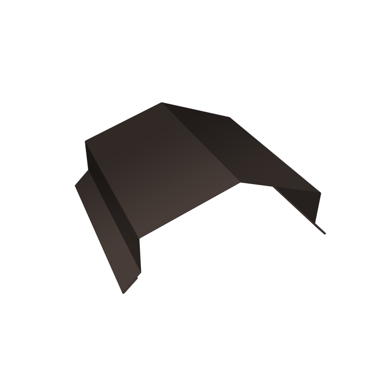 Парапетная крышка угольная 150мм 0,5 Atlas X с пленкой RR 32 темно-коричневый (2м)