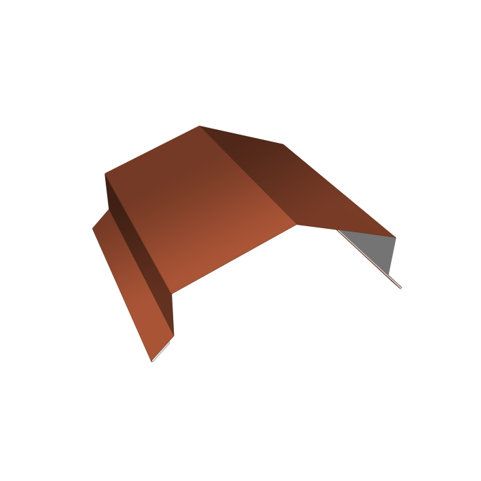 Парапетная крышка угольная 150мм 0,5 Satin Matt TX RAL 8004 терракота (2м)