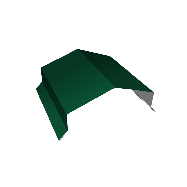 Парапетная крышка угольная 150мм 0,7 PE с пленкой RAL 6005 зеленый мох (2,5м)