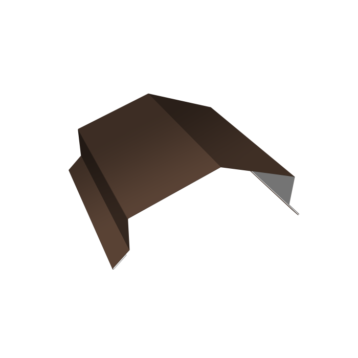 Парапетная крышка угольная 150мм 0,7 PE с пленкой RAL 8017 шоколад (2,5м)