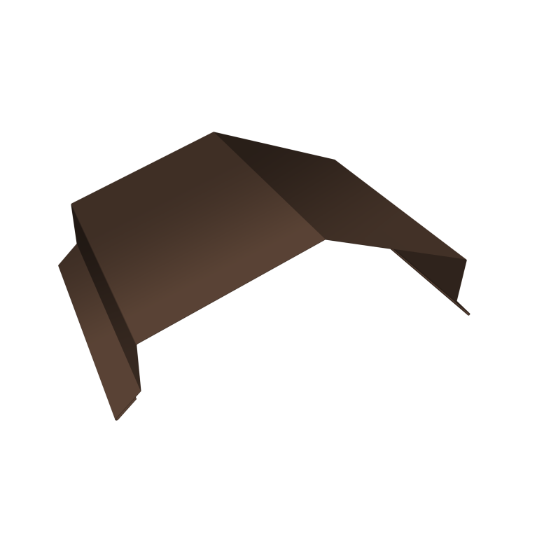 Парапетная крышка угольная 200мм 0,45 Drap TwinColor RAL 8017 шоколад (3м)