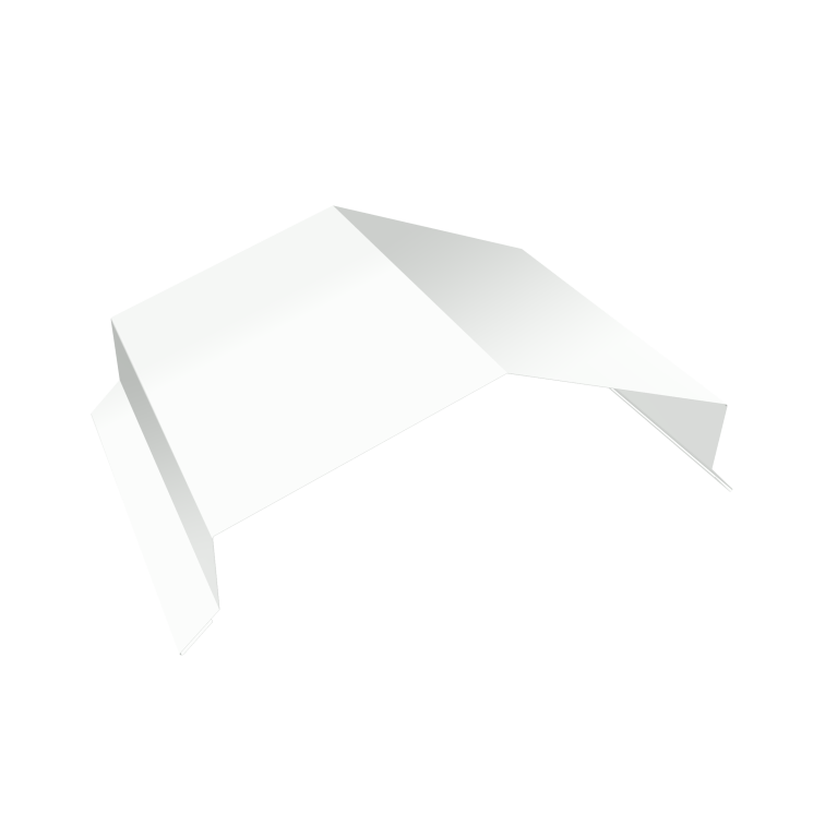 Парапетная крышка угольная 200мм 0,45 PE-Double с пленкой RAL 9003 сигнальный белый (2,5м)