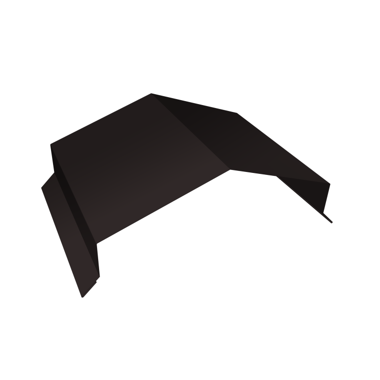 Парапетная крышка угольная 200мм 0,45 PE-Double с пленкой RAL 9005 черный (3м)