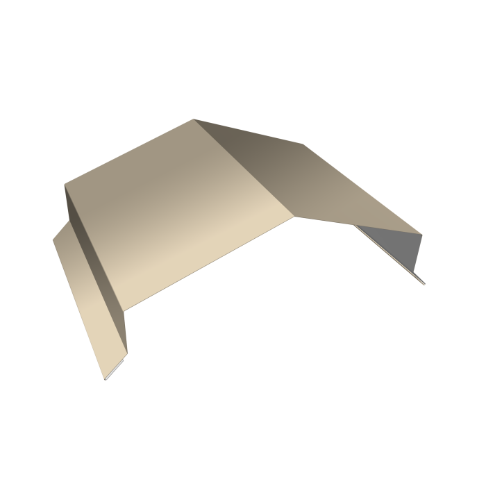 Парапетная крышка угольная 200мм 0,45 PE с пленкой RAL 1015 светлая слоновая кость (2,5м)