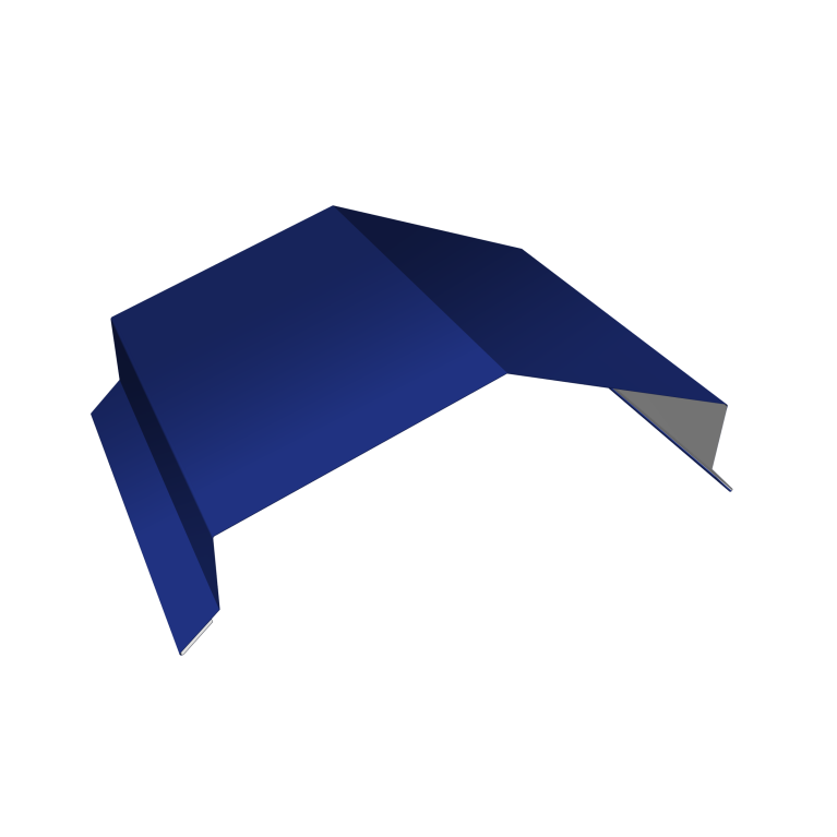 Парапетная крышка угольная 200мм 0,45 PE с пленкой RAL 5002 ультрамариново-синий (2м)