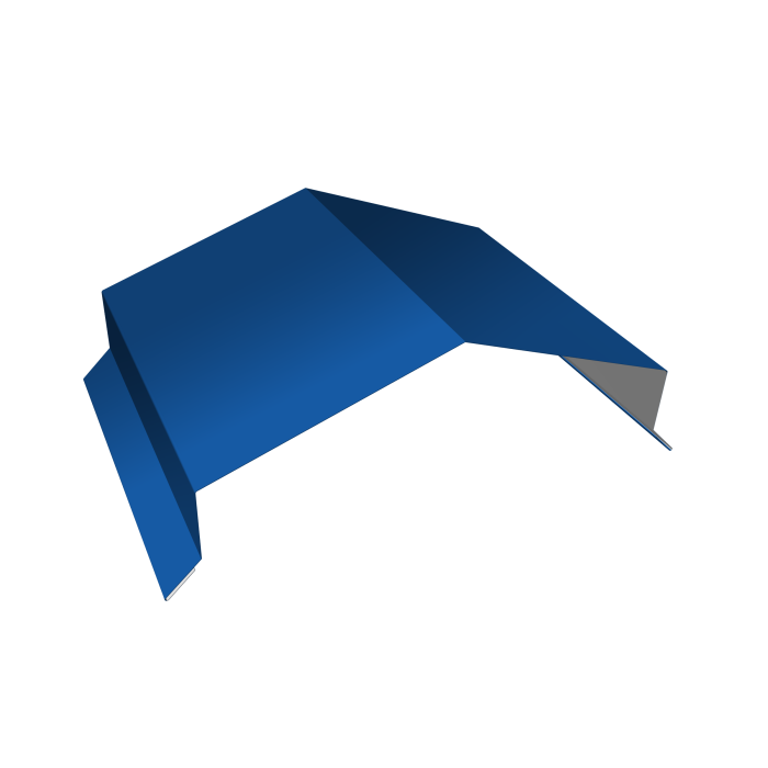 Парапетная крышка угольная 200мм 0,45 PE с пленкой RAL 5005 сигнальный синий (2м)