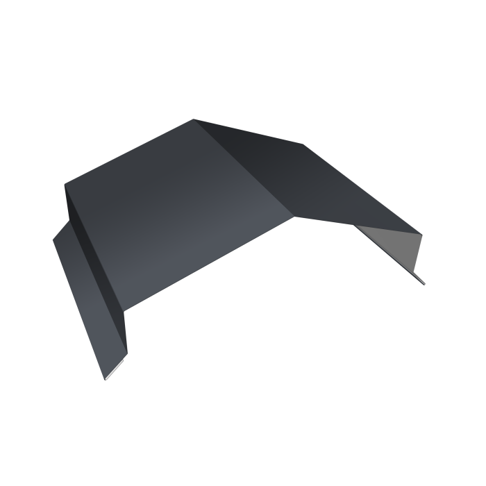 Парапетная крышка угольная 200мм 0,5 Drap RAL 7024 мокрый асфальт (2,5м)