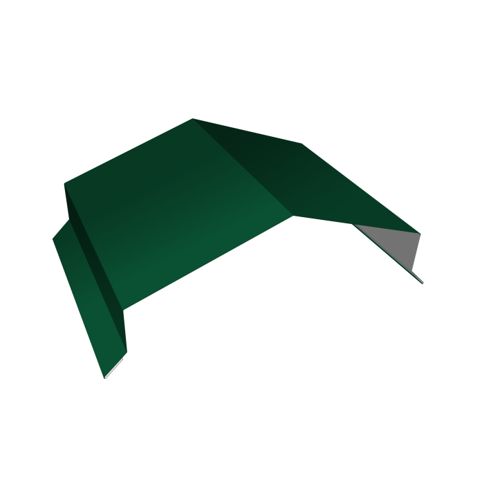 Парапетная крышка угольная 200мм 0,5 Satin с пленкой RAL 6005 зеленый мох (2,5м)