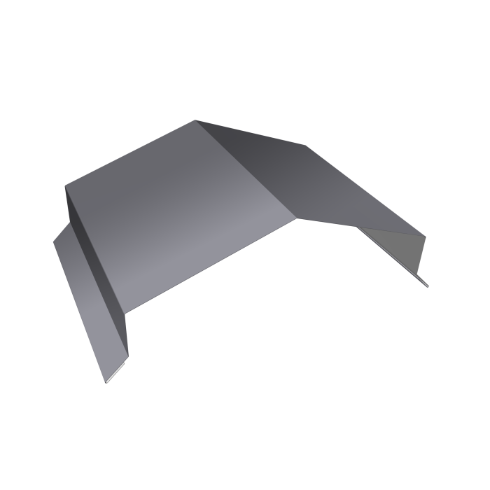 Парапетная крышка угольная 200мм 0,5 Satin с пленкой RAL 7004 сигнальный серый (3м)