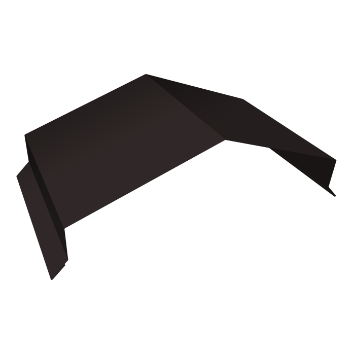 Парапетная крышка угольная 250мм 0,45 Drap-double TX RAL 9005 черный (2,5м)