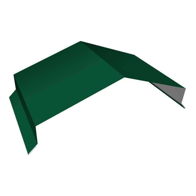 Парапетная крышка угольная 250мм 0,5 PE с пленкой RAL 6005 зеленый мох (2,5м)