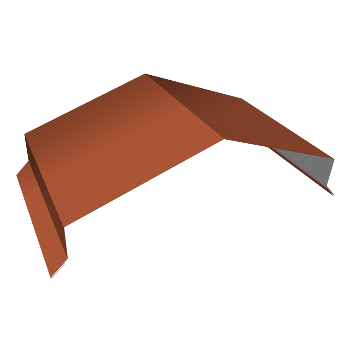 Парапетная крышка угольная 250мм 0,5 Satin Matt RAL 8004 терракота (3м)