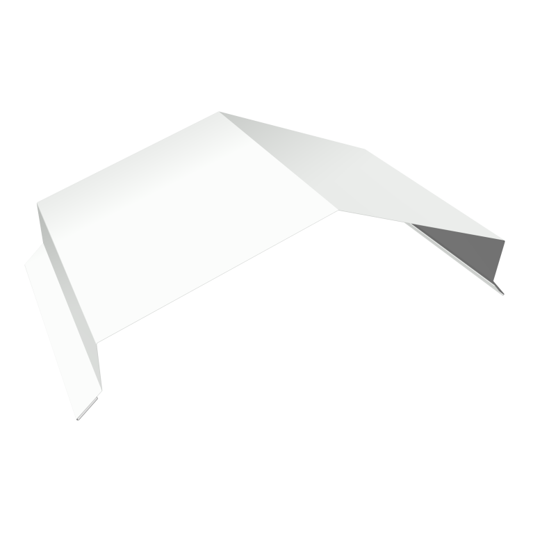 Парапетная крышка угольная 390мм 0,45 Drap с пленкой RAL 9003 сигнальный белый (3м)