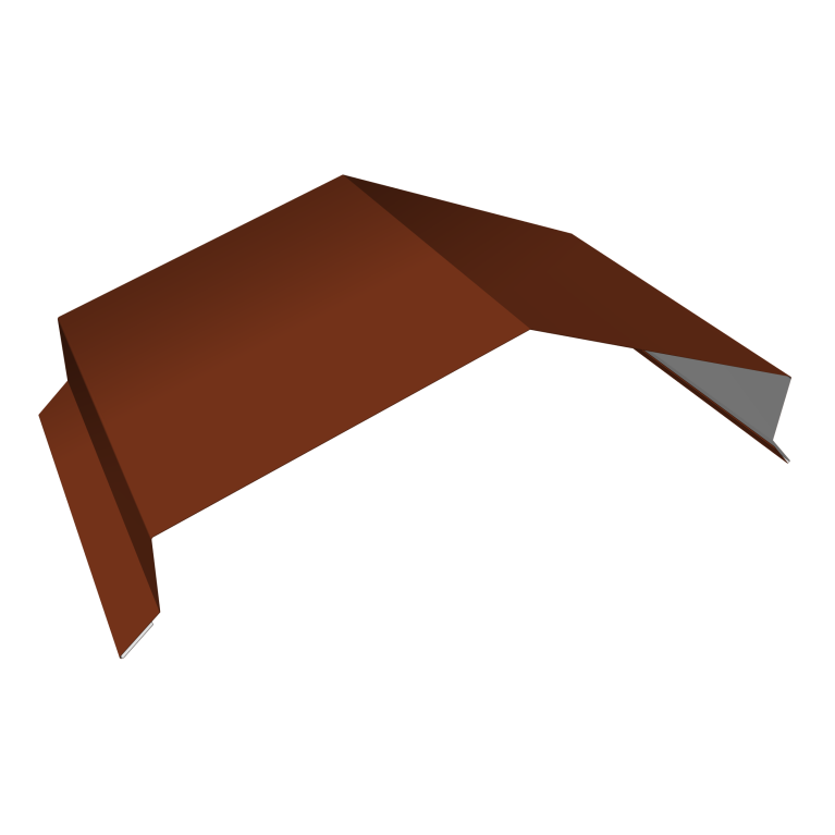 Парапетная крышка угольная 390мм 0,45 PE с пленкой RAL 3009 оксидно-красный (2м)