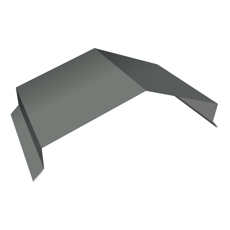 Парапетная крышка угольная 390мм 0,45 PE с пленкой RAL 7005 мышино-серый (3м)